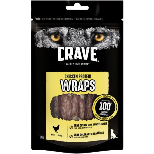 Protein Wraps mit Huhn 50G Crave Protein Wraps Mit Huhn 50G -Geschäft Für Pflegebedarf crave protein wraps mit huhn 50g
