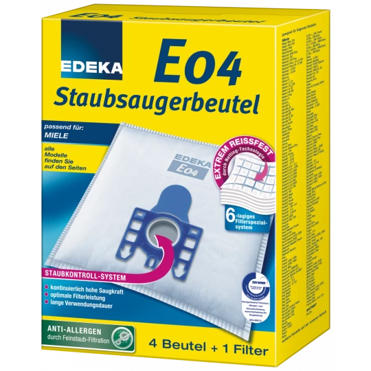Staubsaugerbeutel E04 4ST Staubsaugerbeutel E04 4ST -Geschäft Für Pflegebedarf edeka staubsaugerbeutele04