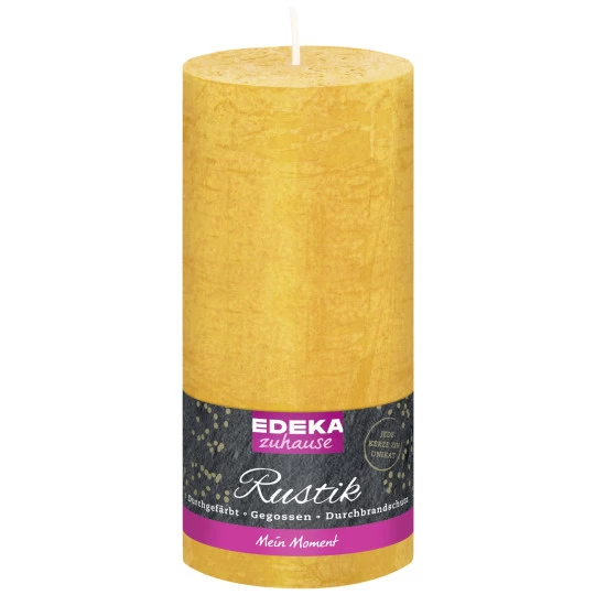 zuhause Rustik Stumpenkerze gelb 16cm x 7cm Zuhause Rustik Stumpenkerze Gelb 16cm X 7cm -Geschäft Für Pflegebedarf