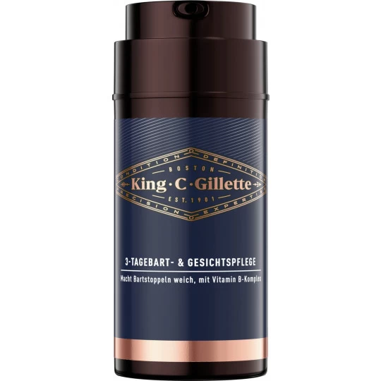 King C. Gilette 3-Tagebart-und Gesichtspflege 100ML Gillette® King C. Gilette 3-Tagebart-und Gesichtspflege 100ML -Geschäft Für Pflegebedarf gillette king cbartund gesichtspflege 100ml