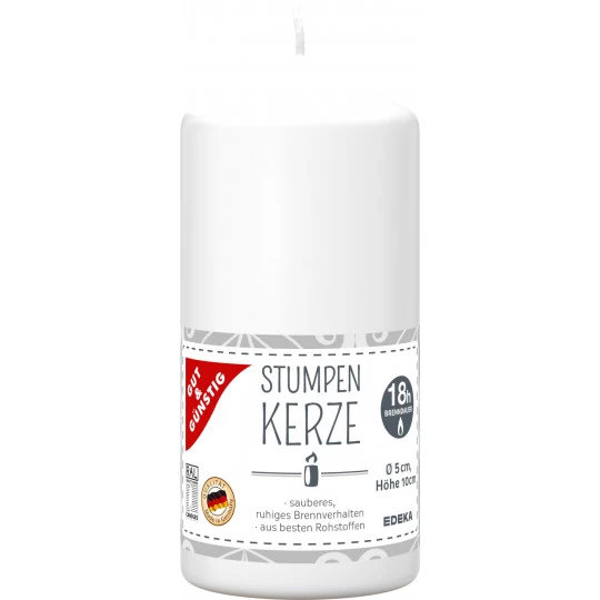 Stumpenkerze weiß 100/48mm 1ST Stumpenkerze Weiß 100/48mm 1ST -Geschäft Für Pflegebedarf