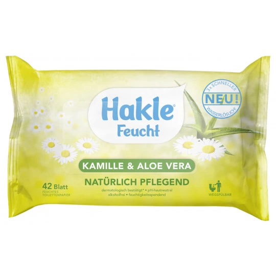 Feuchtes Toilettenpapier Kamille & Aloe Vera 42ST Feuchtes Toilettenpapier Kamille & Aloe Vera 42ST -Geschäft Für Pflegebedarf hakle feucht kamampampaloe 42st