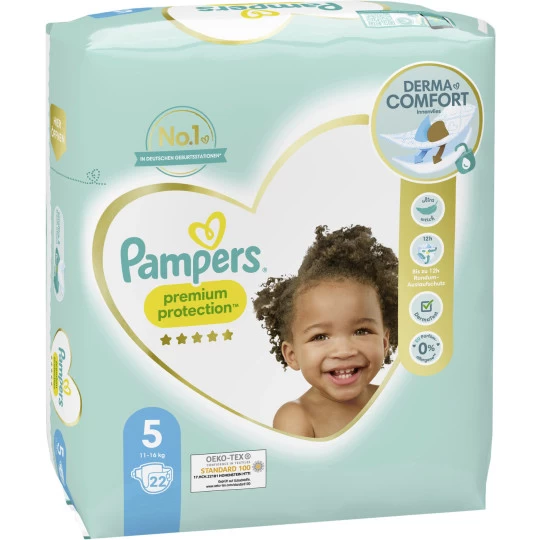 Pampers® Premium Protection 5 11-16KG 22ST -Geschäft Für Pflegebedarf pampers premium protection junior windeln gr5 1116kg single pack 22st