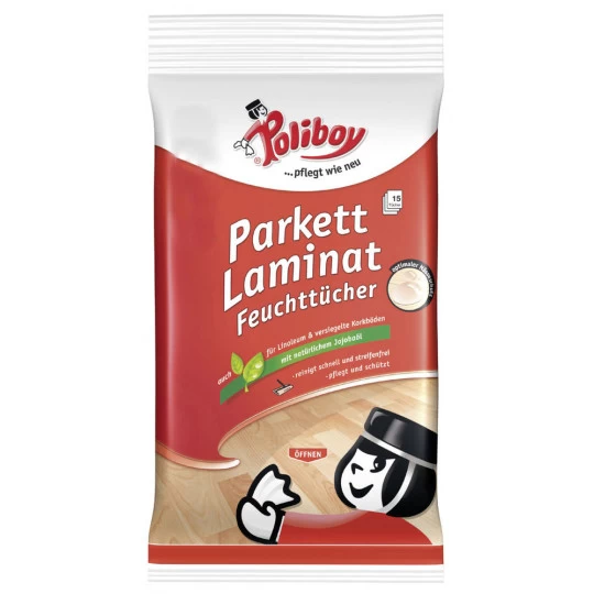 Parkett Laminat Feuchttücher 15ST Parkett Laminat Feuchttücher 15ST -Geschäft Für Pflegebedarf poliboy parkett laminat feuchttcher