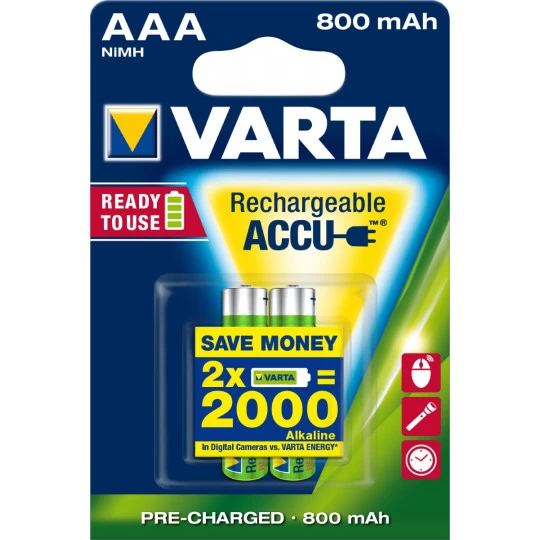 Rechargeable ACCUS AAA 2ST Varta Rechargeable ACCUS AAA 2ST -Geschäft Für Pflegebedarf vartaaccuaaa
